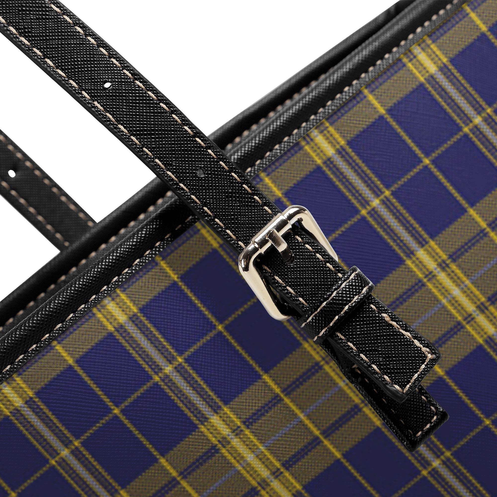 Morris of Wales Tartan Leather Tote Bag