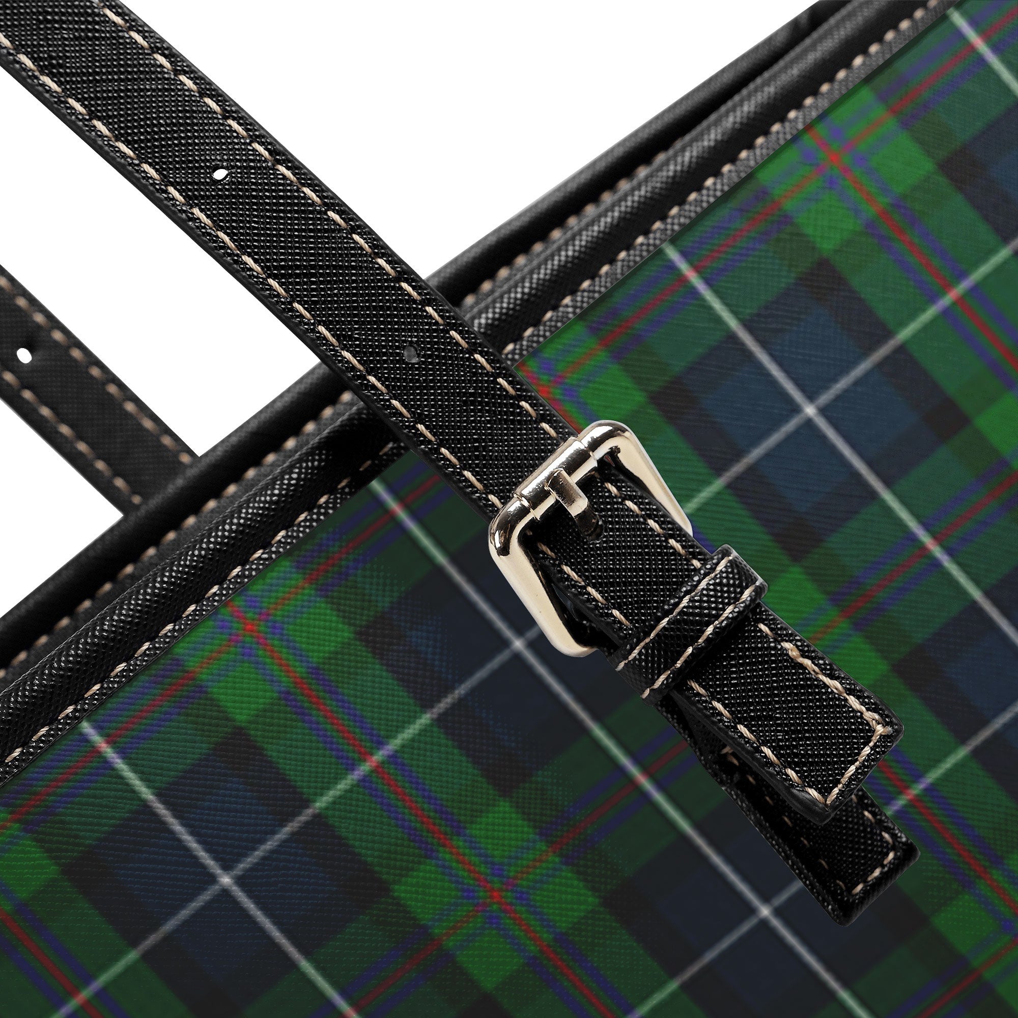 Peebles Tartan Leather Tote Bag