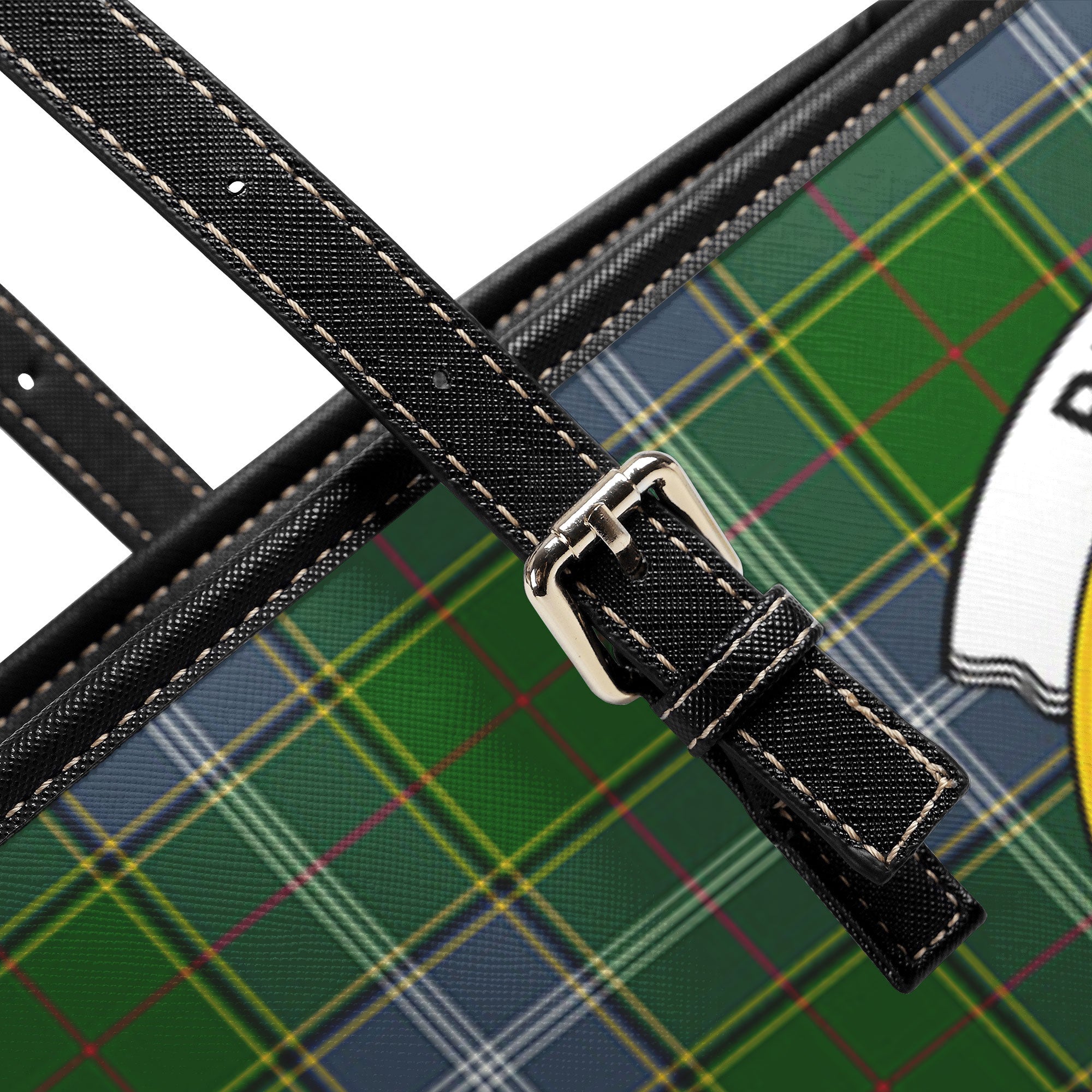 Pringle Tartan Crest Leather Tote Bag