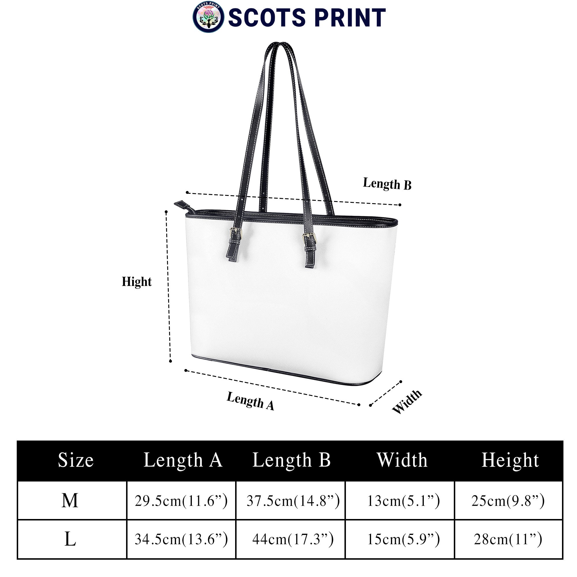 MacLeod of Harris Ancient Tartan Crest Leather Tote Bag