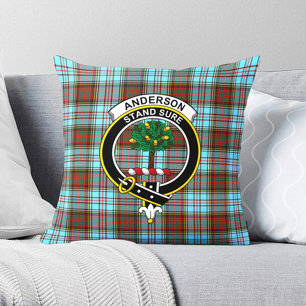 Anderson Ancient Tartan Crest Pillow Cover