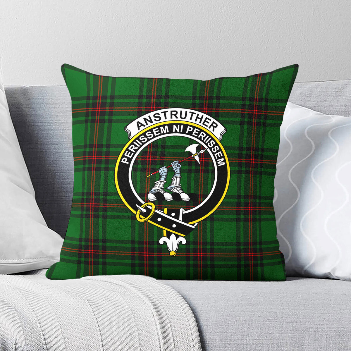 Anstruther Tartan Crest Pillow Cover