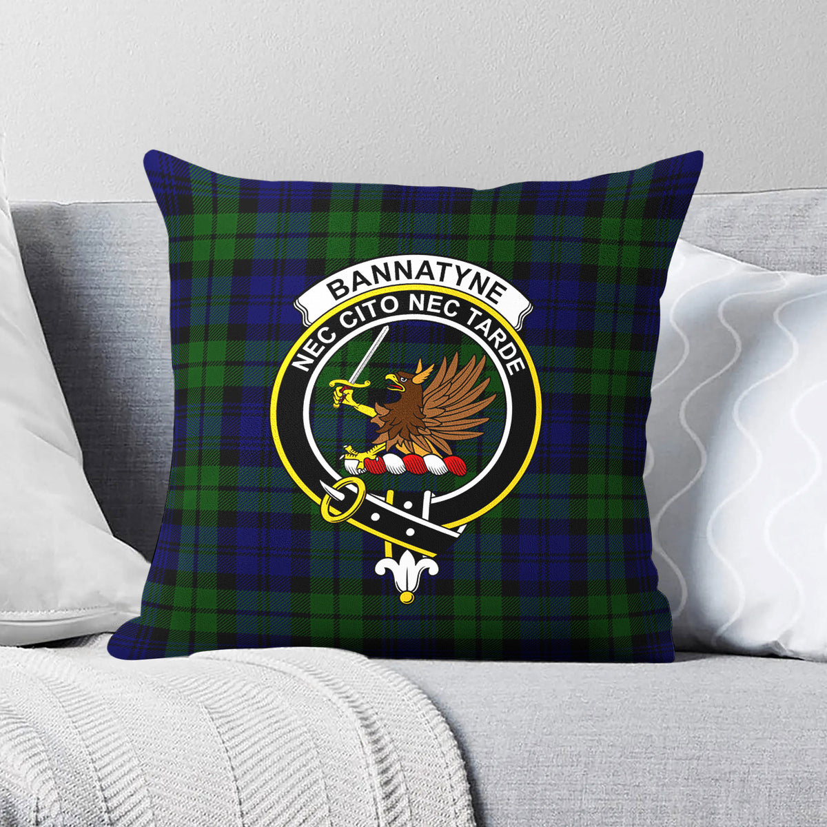 Bannatyne Tartan Crest Pillow Cover