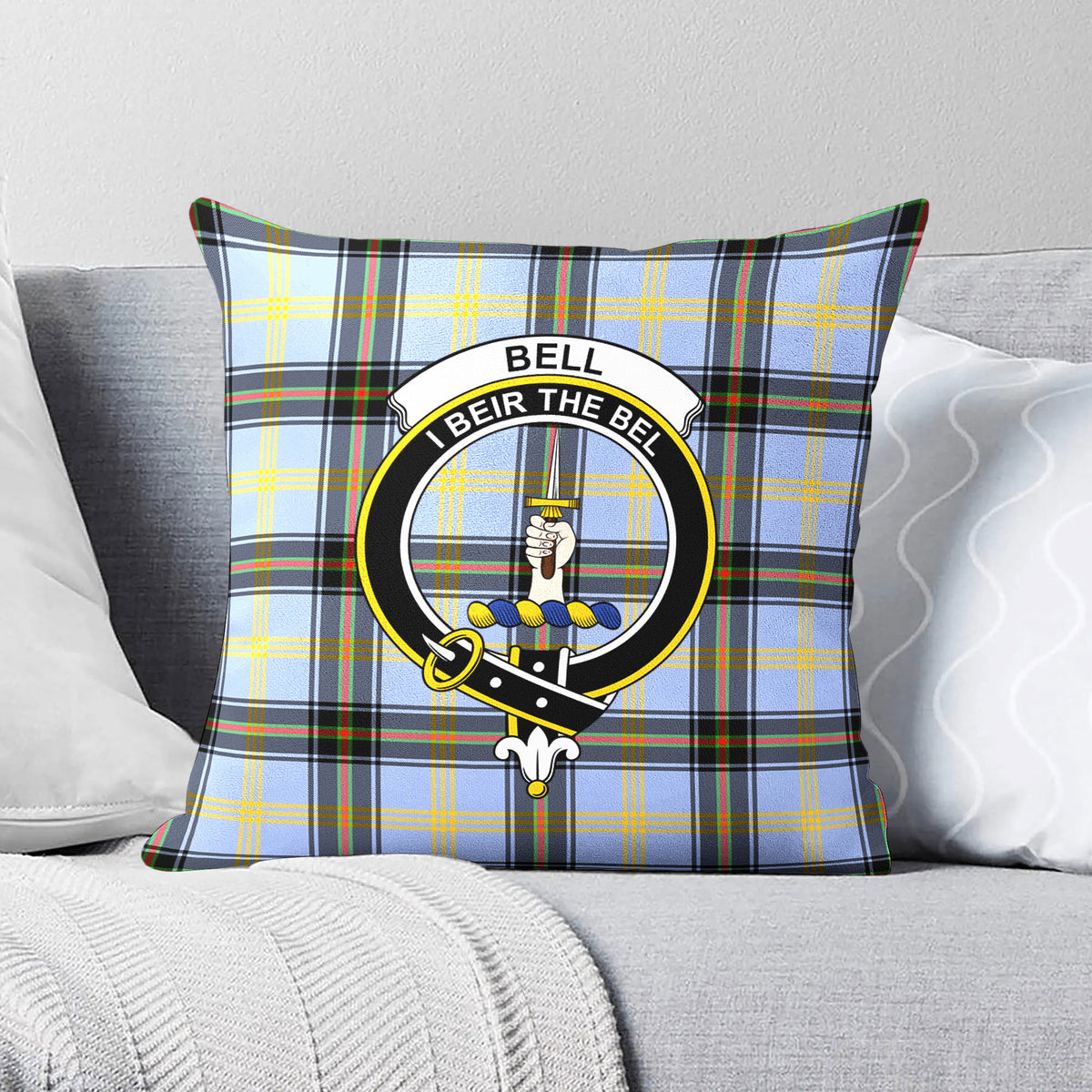 Bell of the Borders Tartan Crest Pillow Cover