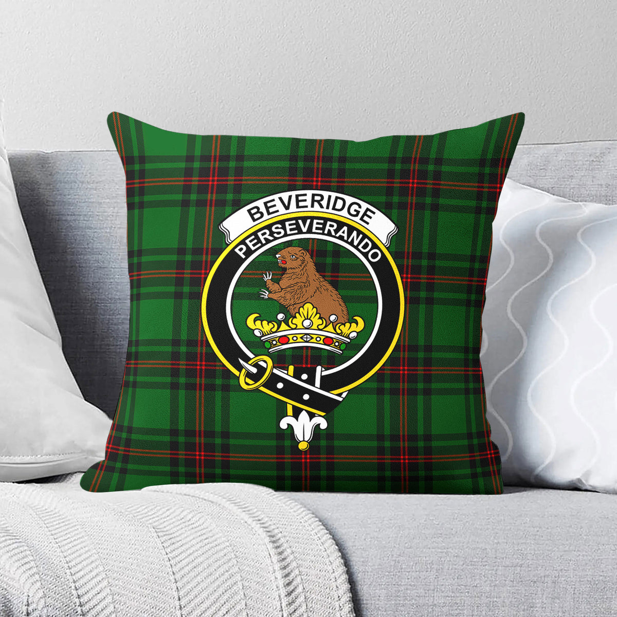 Beveridge Tartan Crest Pillow Cover