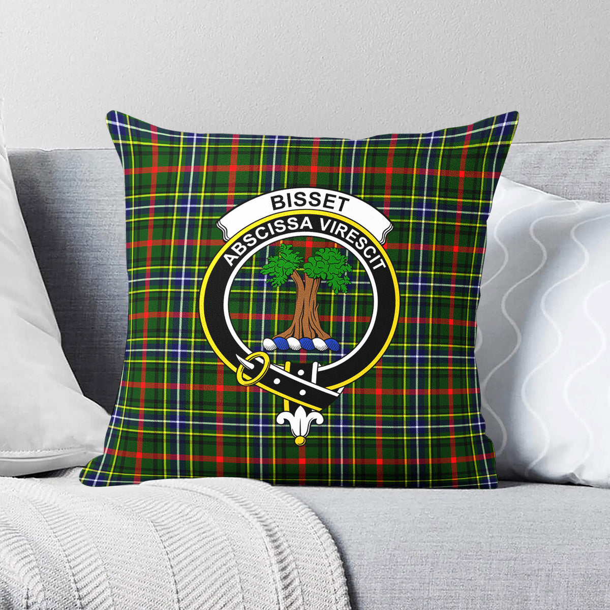 Bisset Tartan Crest Pillow Cover