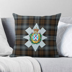 Black Watch Weathered Tartan Crest Pillow Cover