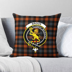 Broun Ancient Tartan Crest Pillow Cover