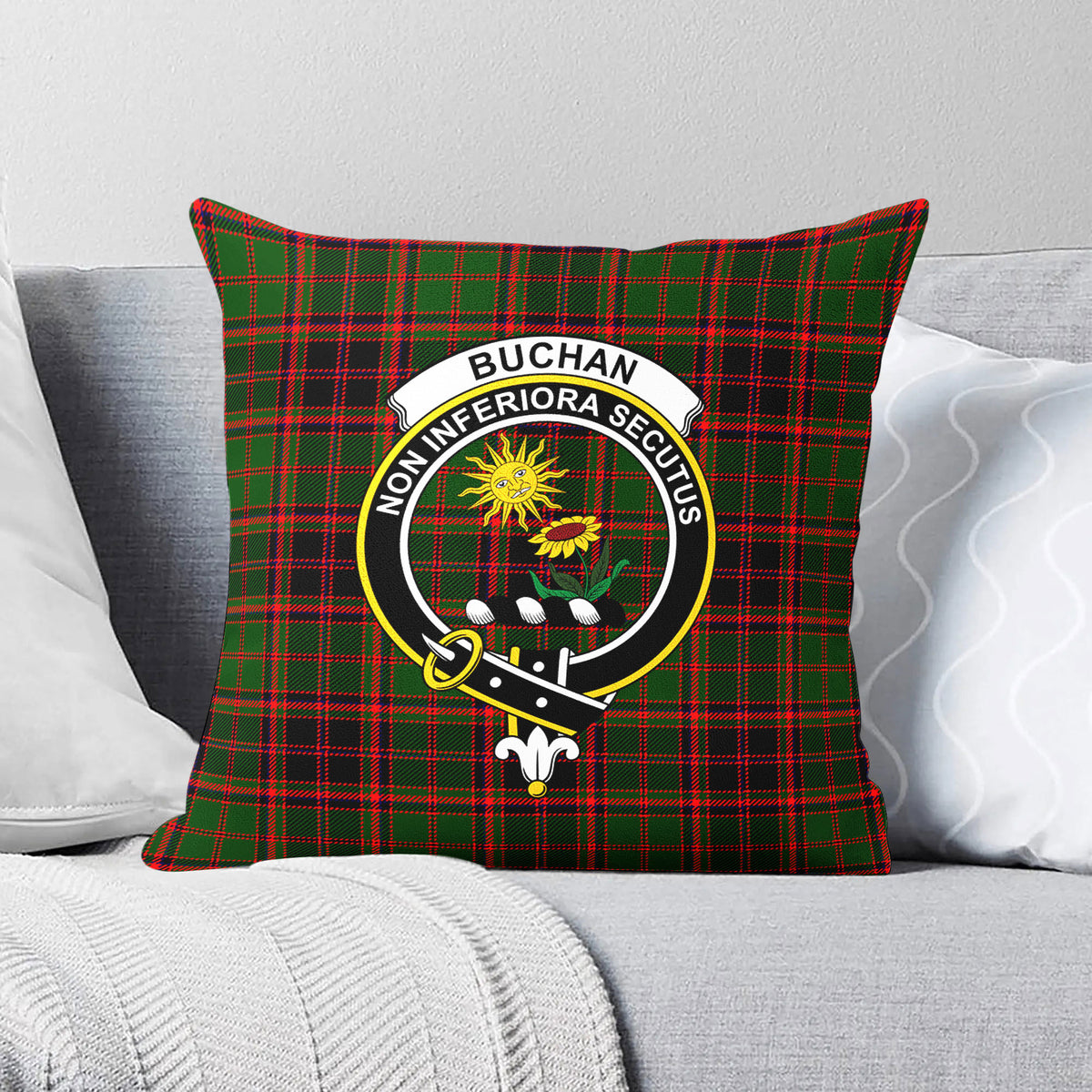 Buchan Modern Tartan Crest Pillow Cover