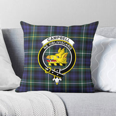 Campbell Argyll Modern Tartan Crest Pillow Cover