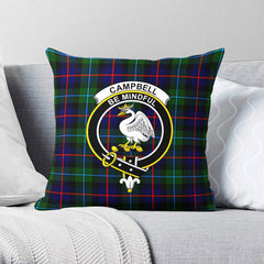 Campbell of Cawdor Modern Tartan Crest Pillow Cover