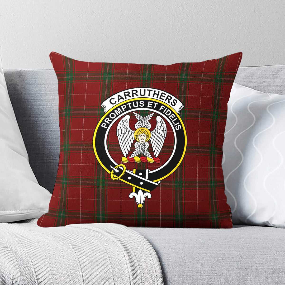 Carruthers Tartan Crest Pillow Cover