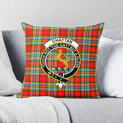 Chattan Tartan Crest Pillow Cover