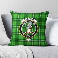 Clephan (or Clephane) Tartan Crest Pillow Cover