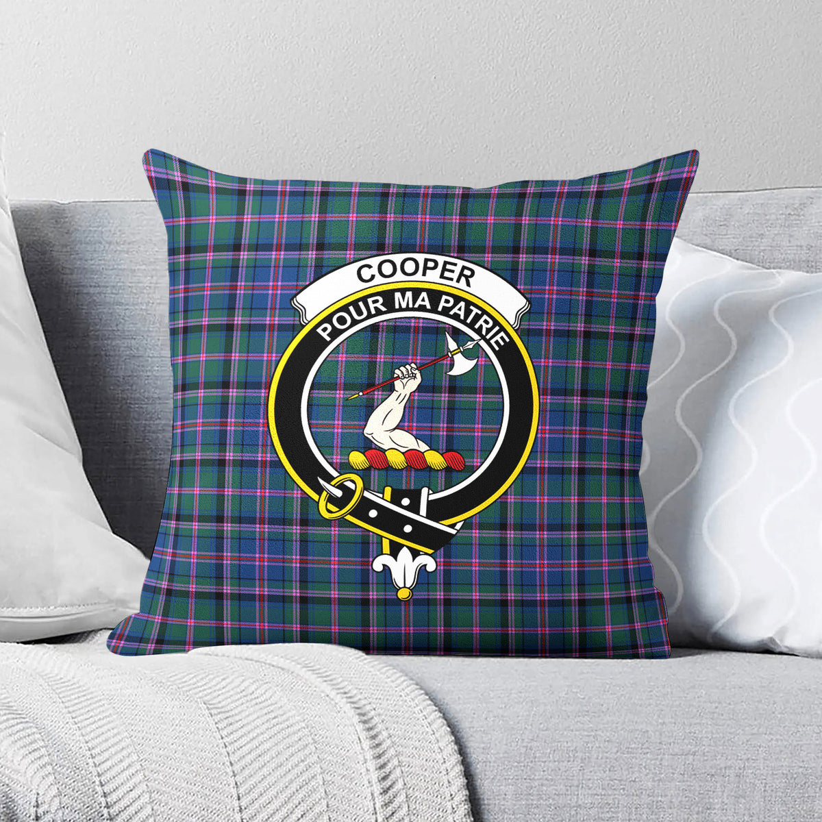 Cooper Ancient Tartan Crest Pillow Cover