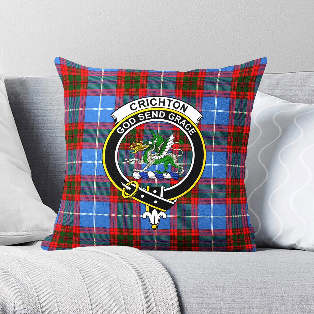 Crichton Tartan Crest Pillow Cover