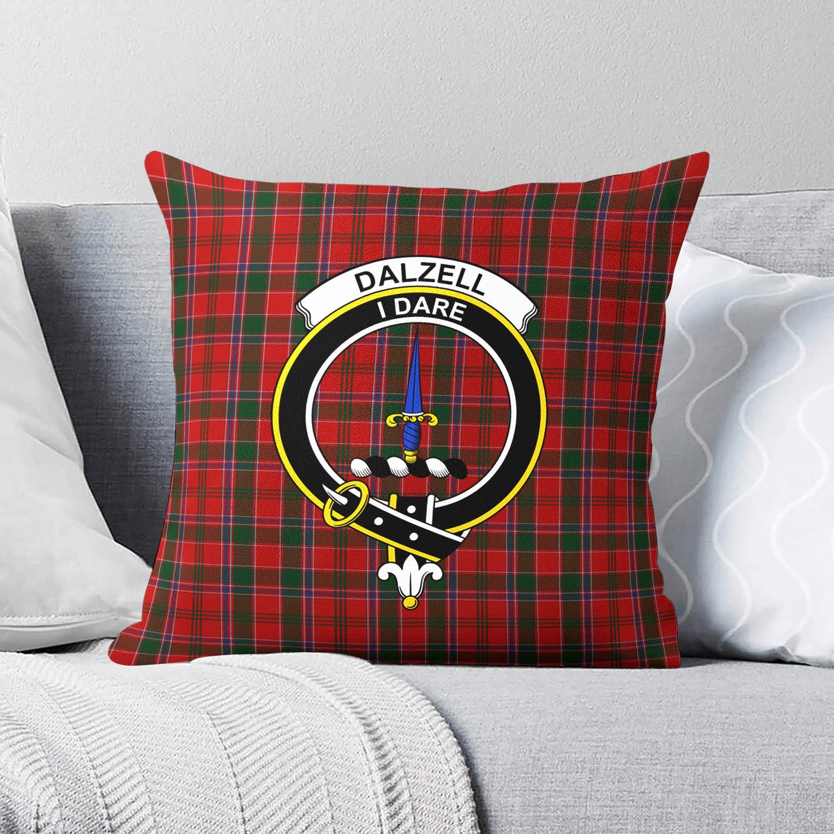 Dalzell Tartan Crest Pillow Cover