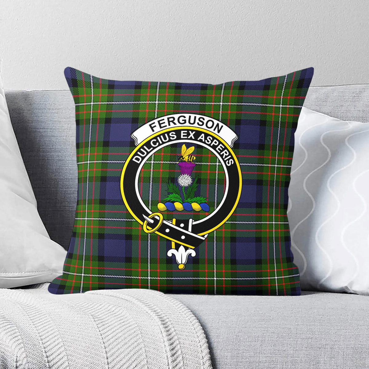 Ferguson Tartan Crest Pillow Cover