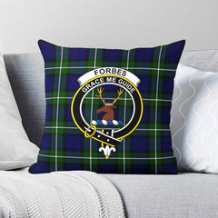 Forbes Modern Tartan Crest Pillow Cover