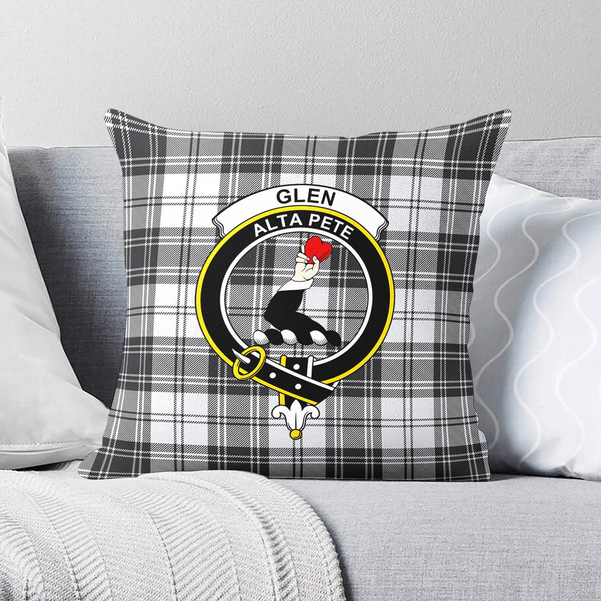 Glen Tartan Crest Pillow Cover