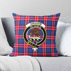 Graham of Menteith Red Tartan Crest Pillow Cover