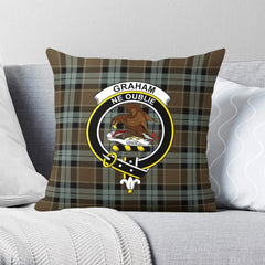 Graham of Menteith Weathered Tartan Crest Pillow Cover