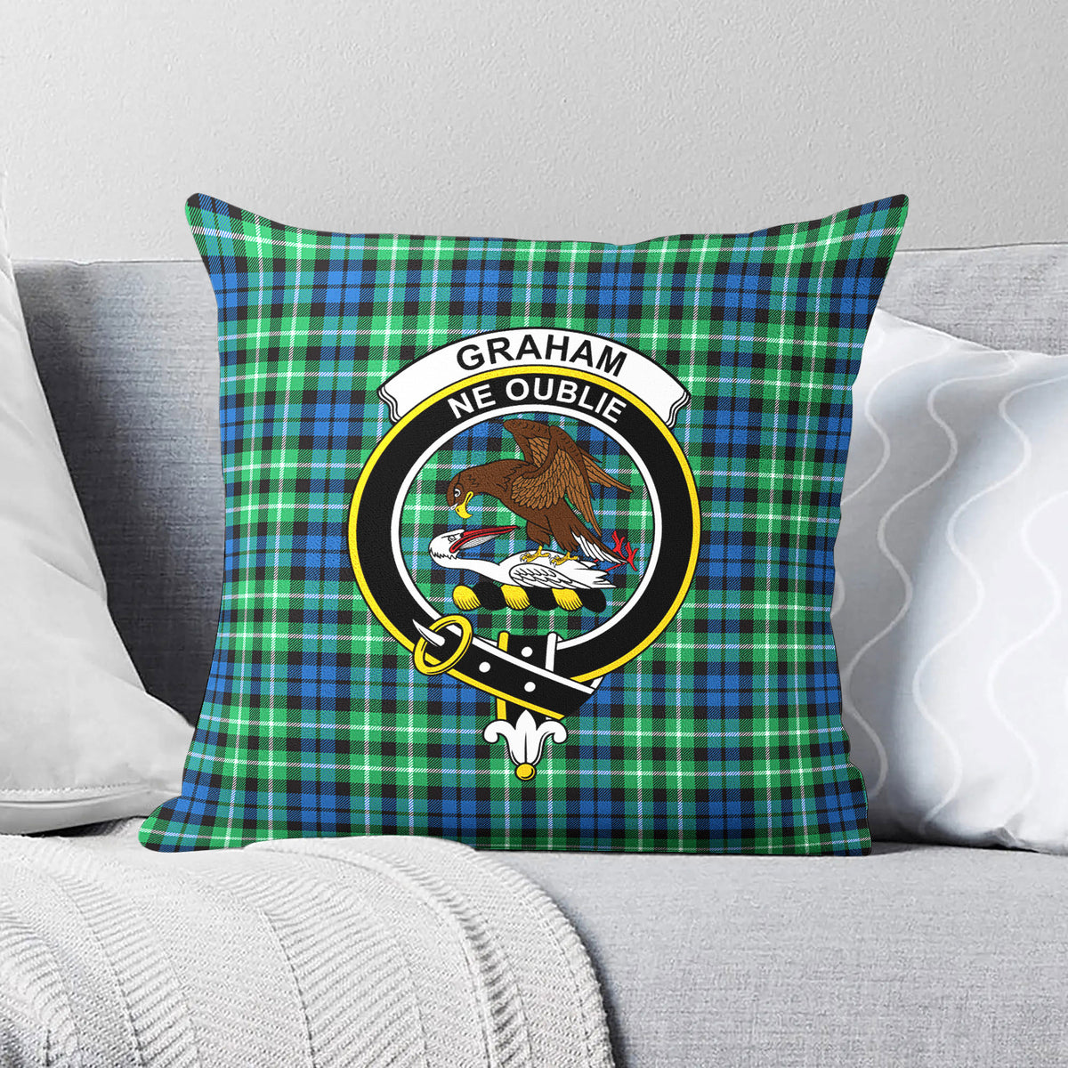 Graham of Montrose Ancient Tartan Crest Pillow Cover