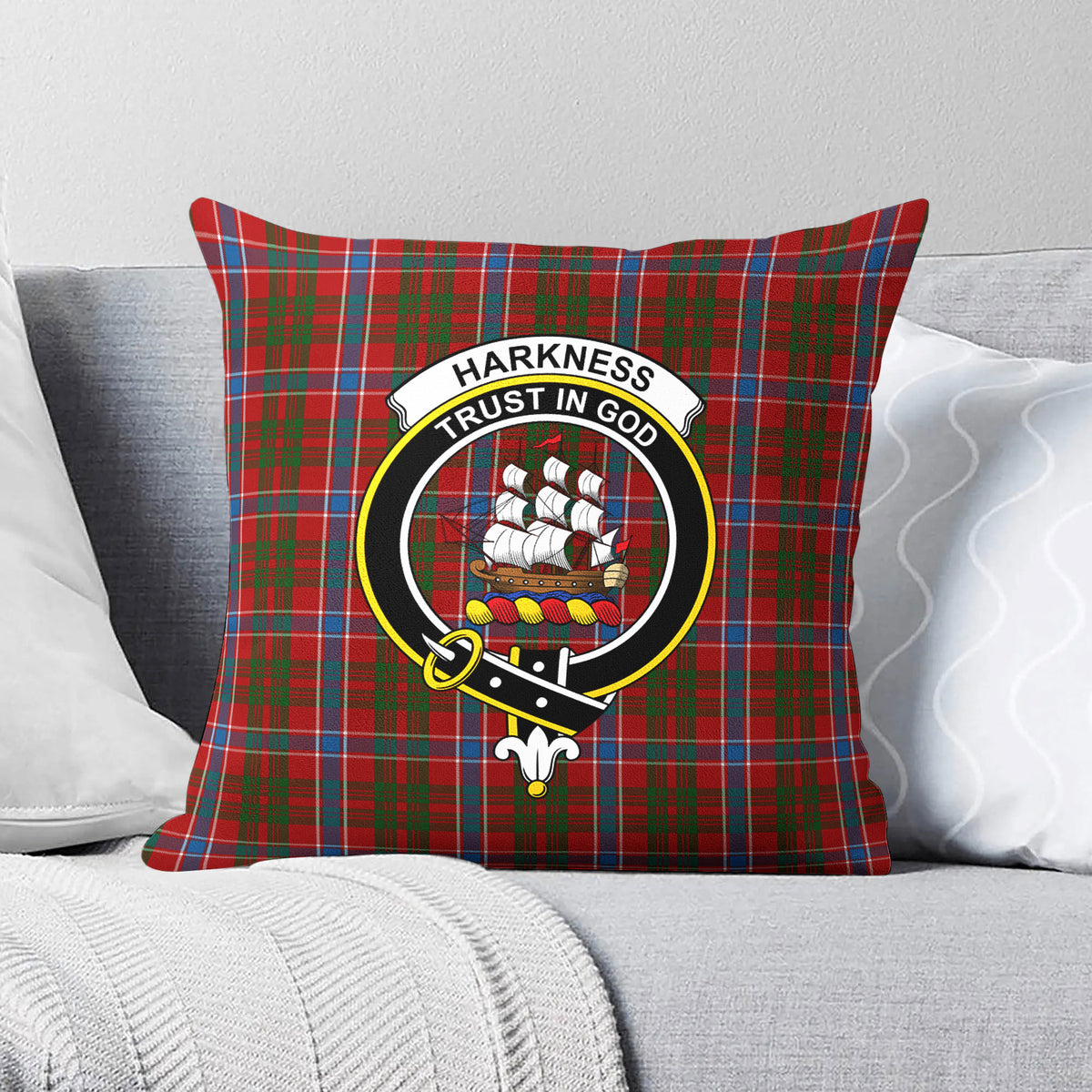 Harkness Dress Tartan Crest Pillow Cover