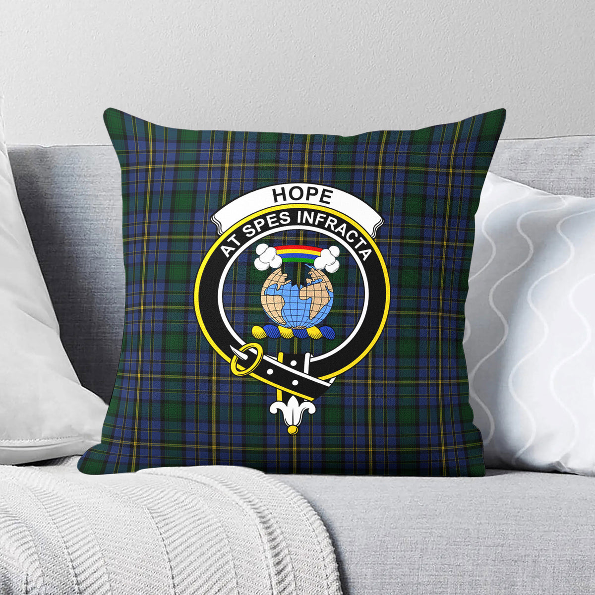 Hope Tartan Crest Pillow Cover