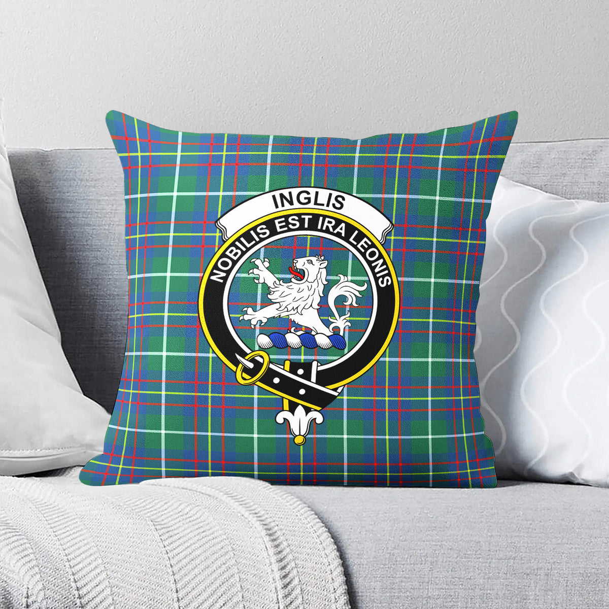 Inglis Ancient Tartan Crest Pillow Cover