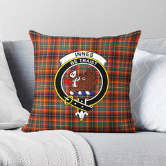 Innes Ancient Tartan Crest Pillow Cover