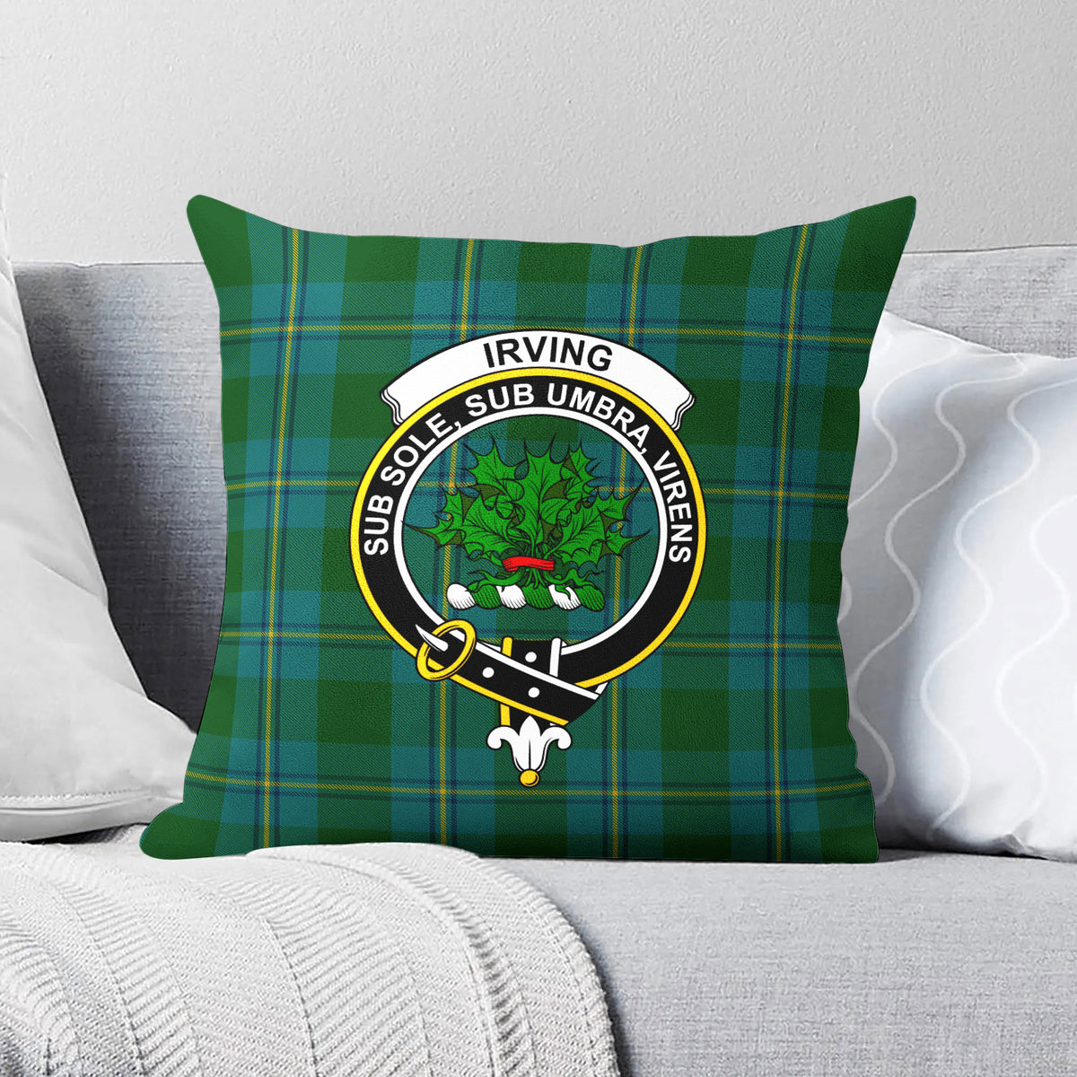 Irving Tartan Crest Pillow Cover