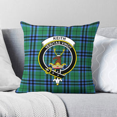 Keith Ancient Tartan Crest Pillow Cover