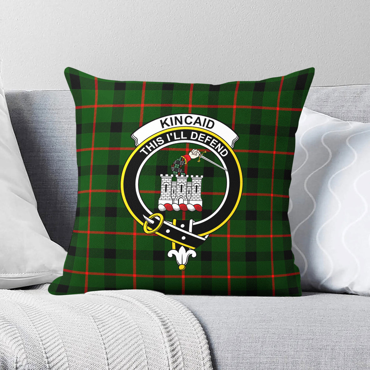 Kincaid Tartan Crest Pillow Cover