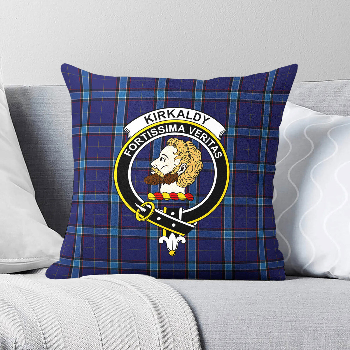 Kirkaldy Tartan Crest Pillow Cover