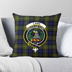 Laws Tartan Crest Pillow Cover