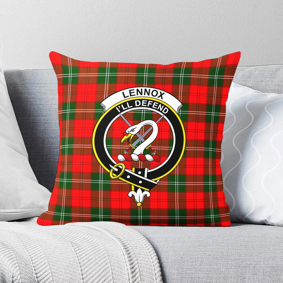 Lennox Tartan Crest Pillow Cover