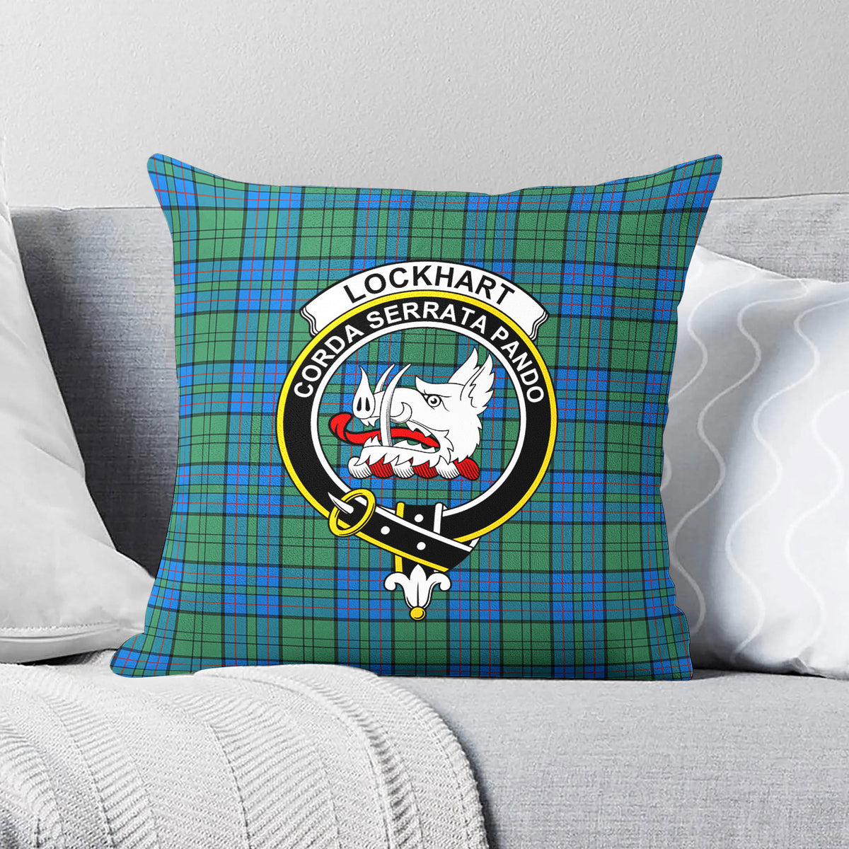 Lockhart Tartan Crest Pillow Cover