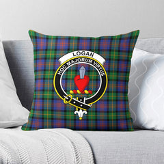 Logan Ancient Tartan Crest Pillow Cover