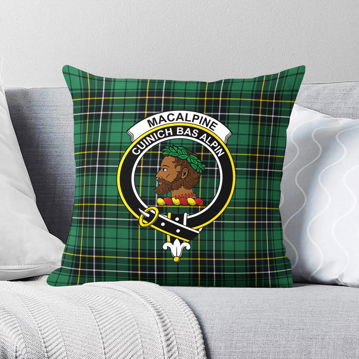 MacAlpine Ancient Tartan Crest Pillow Cover