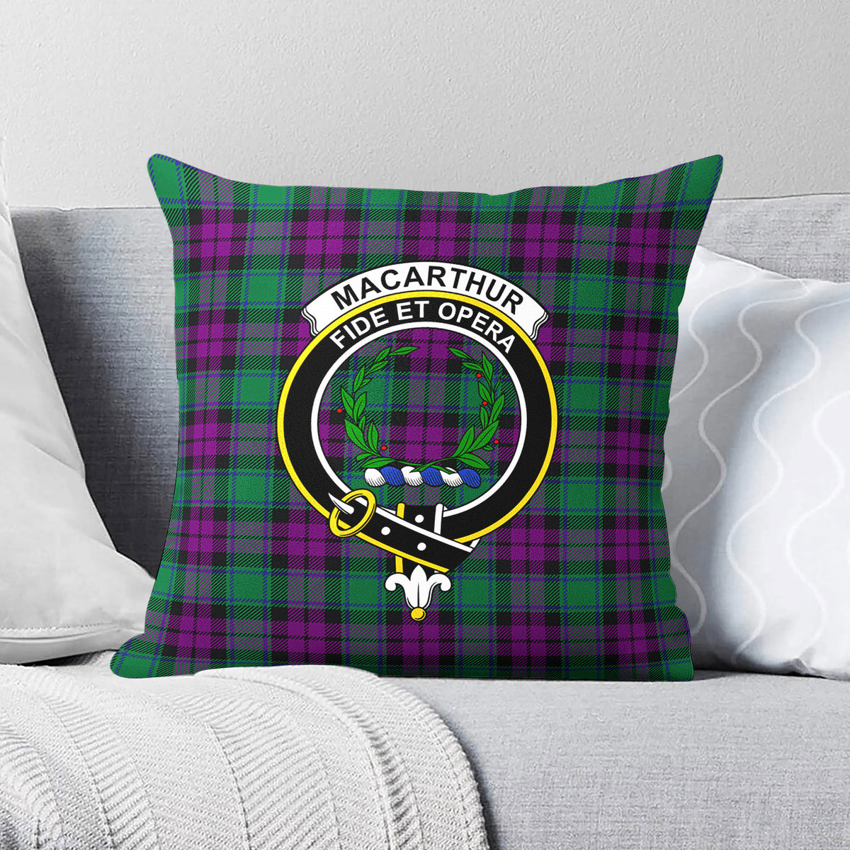 MacArthur - Milton Tartan Crest Pillow Cover