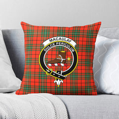 MacAulay Ancient Tartan Crest Pillow Cover