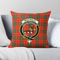 MacAuley Ancient Tartan Crest Pillow Cover