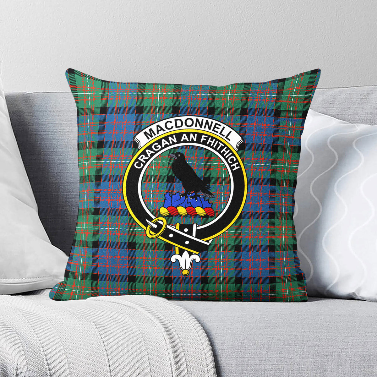 MacDonnell of Glengarry Ancient Tartan Crest Pillow Cover