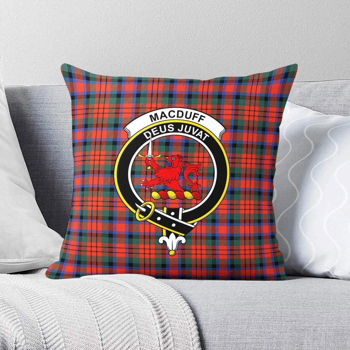 MacDuff Ancient Tartan Crest Pillow Cover