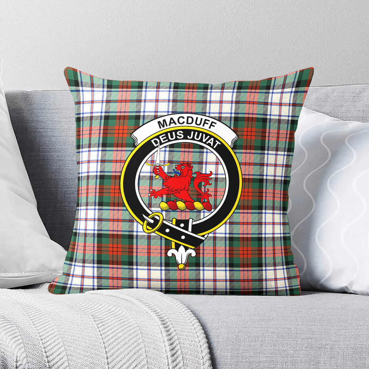 MacDuff Dress Ancient Tartan Crest Pillow Cover