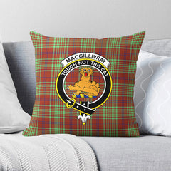 MacGillivray Hunting Ancient Tartan Crest Pillow Cover