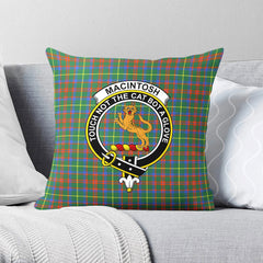 MacIntosh Hunting Ancient Tartan Crest Pillow Cover