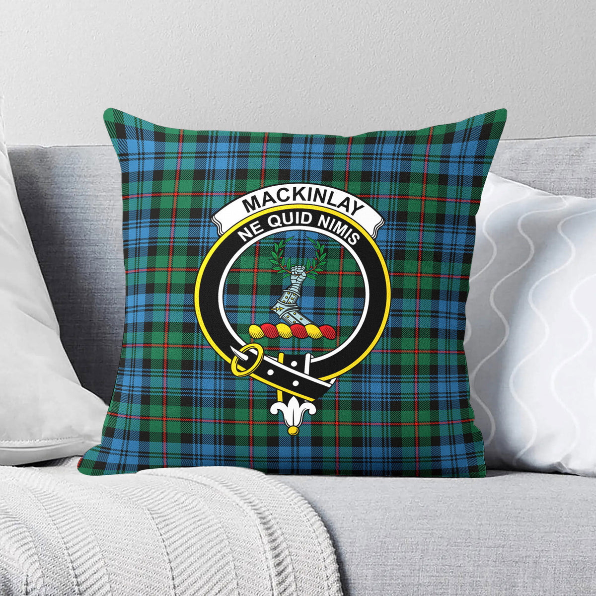 MacKinlay Ancient Tartan Crest Pillow Cover