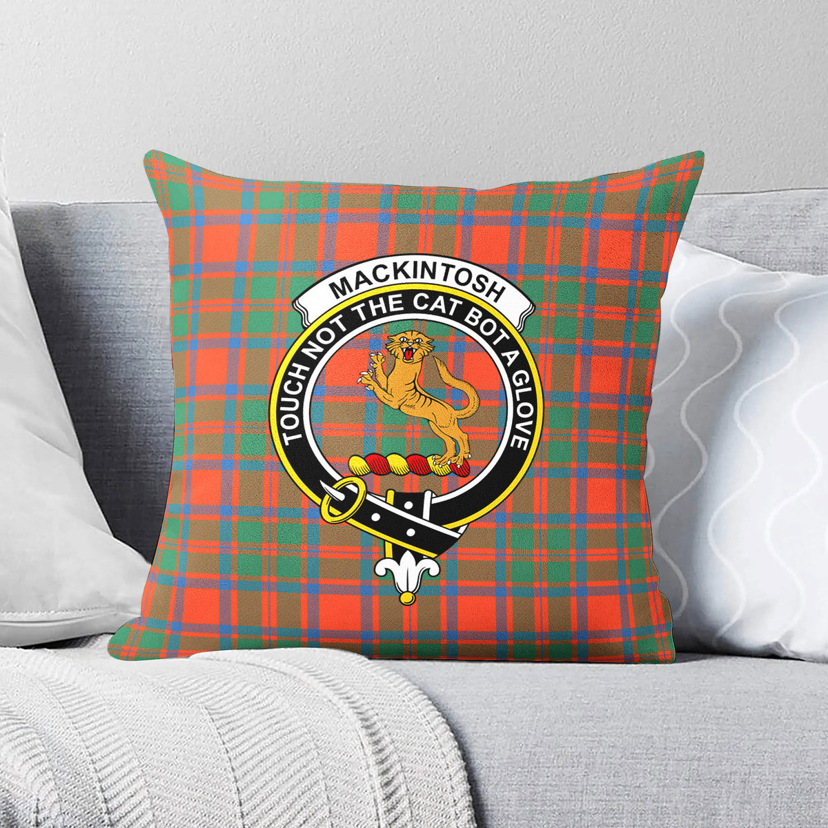 MacKintosh Ancient Tartan Crest Pillow Cover